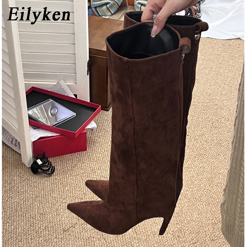 Knee High Boots Women - Eilyken Seksowne Cienkie Szpilki z Ostrą