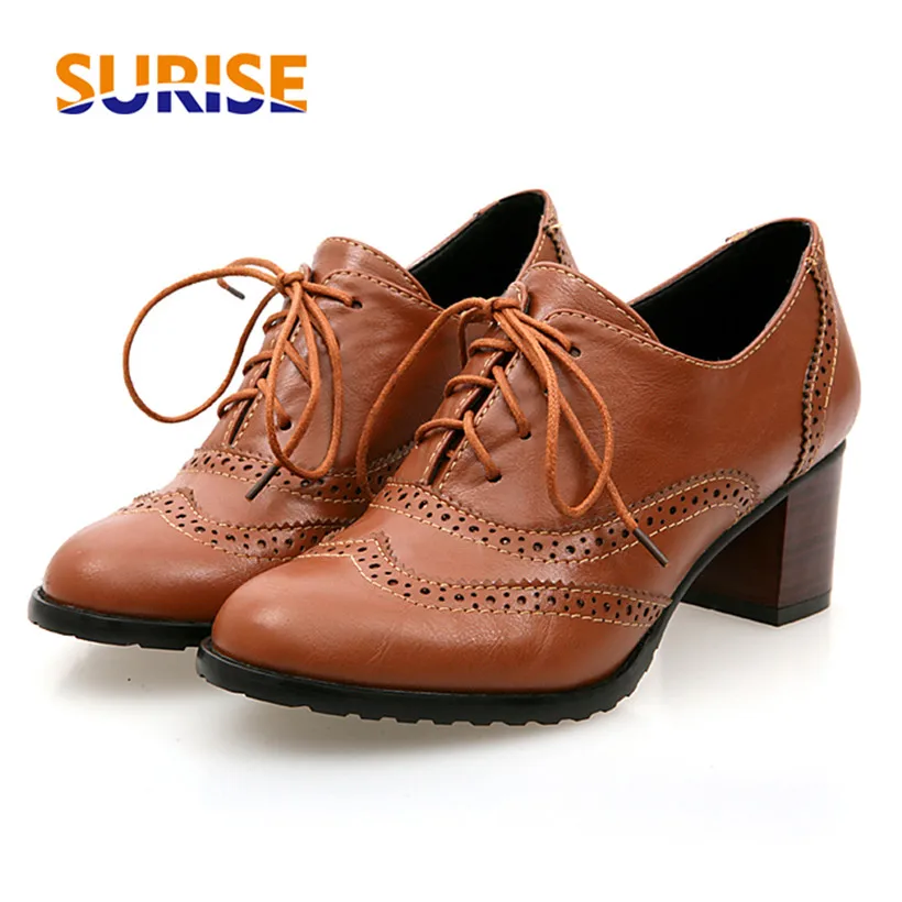Brytyjskie damskie oksfordzie  – Oxford Lace Up Women recenzja i cena